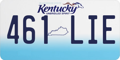 KY license plate 461LIE