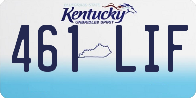 KY license plate 461LIF
