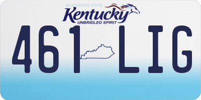 KY license plate 461LIG