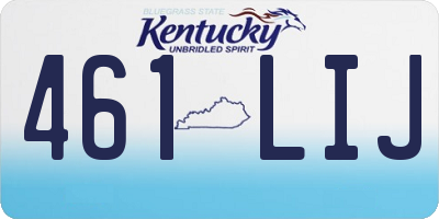 KY license plate 461LIJ
