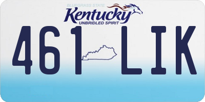 KY license plate 461LIK