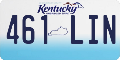 KY license plate 461LIN