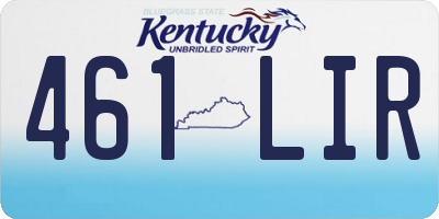 KY license plate 461LIR