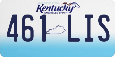 KY license plate 461LIS