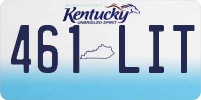 KY license plate 461LIT