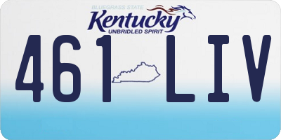KY license plate 461LIV