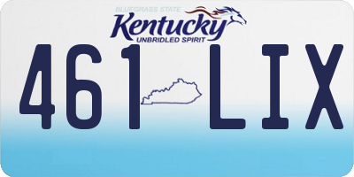 KY license plate 461LIX