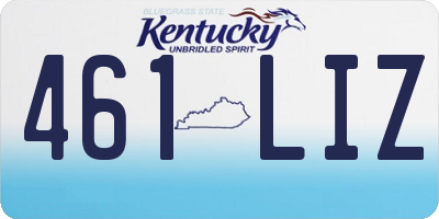 KY license plate 461LIZ