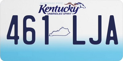 KY license plate 461LJA