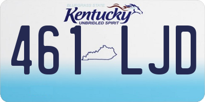 KY license plate 461LJD