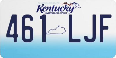 KY license plate 461LJF