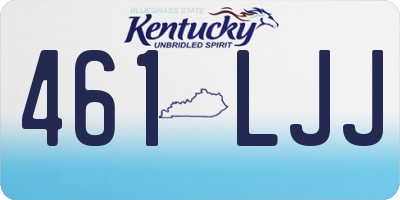 KY license plate 461LJJ
