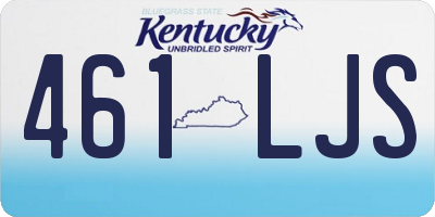 KY license plate 461LJS