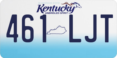 KY license plate 461LJT