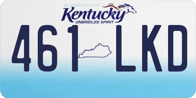 KY license plate 461LKD
