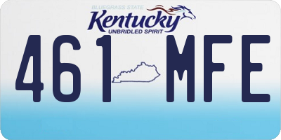 KY license plate 461MFE
