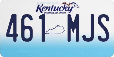 KY license plate 461MJS