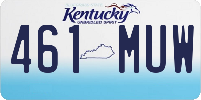 KY license plate 461MUW