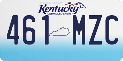KY license plate 461MZC