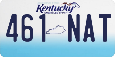 KY license plate 461NAT
