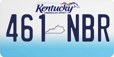 KY license plate 461NBR