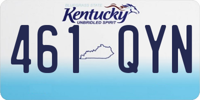 KY license plate 461QYN