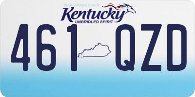 KY license plate 461QZD