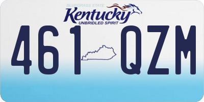 KY license plate 461QZM