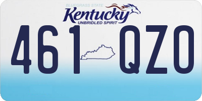 KY license plate 461QZO