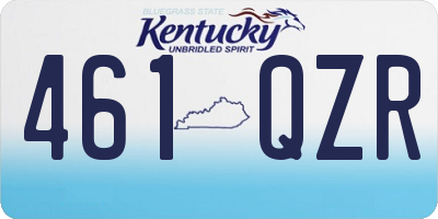 KY license plate 461QZR