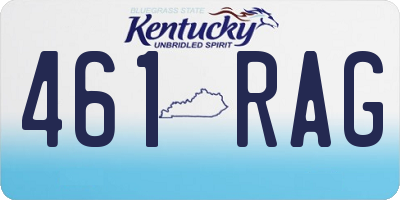 KY license plate 461RAG