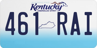 KY license plate 461RAI