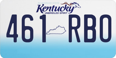 KY license plate 461RBO