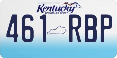 KY license plate 461RBP