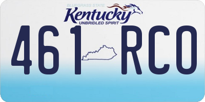 KY license plate 461RCO
