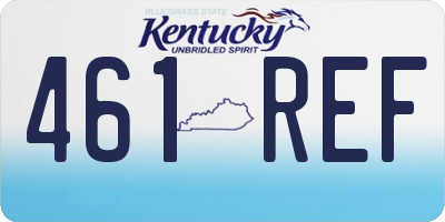 KY license plate 461REF