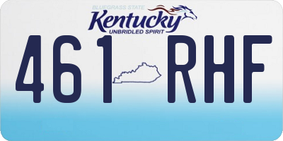 KY license plate 461RHF