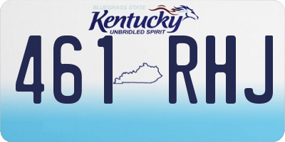KY license plate 461RHJ