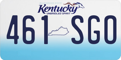 KY license plate 461SGO