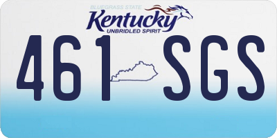 KY license plate 461SGS