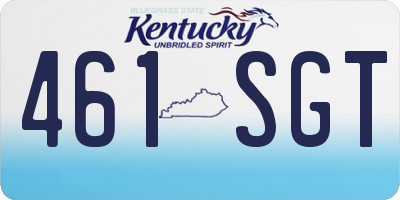 KY license plate 461SGT
