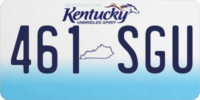 KY license plate 461SGU