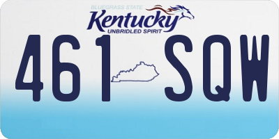 KY license plate 461SQW