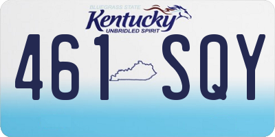 KY license plate 461SQY