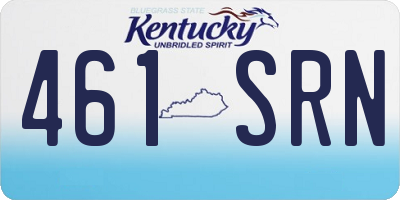 KY license plate 461SRN