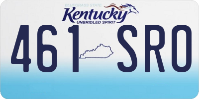 KY license plate 461SRO