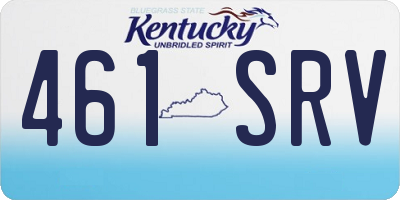 KY license plate 461SRV