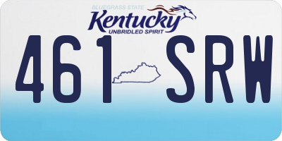 KY license plate 461SRW