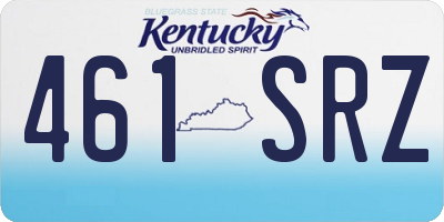 KY license plate 461SRZ