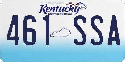 KY license plate 461SSA